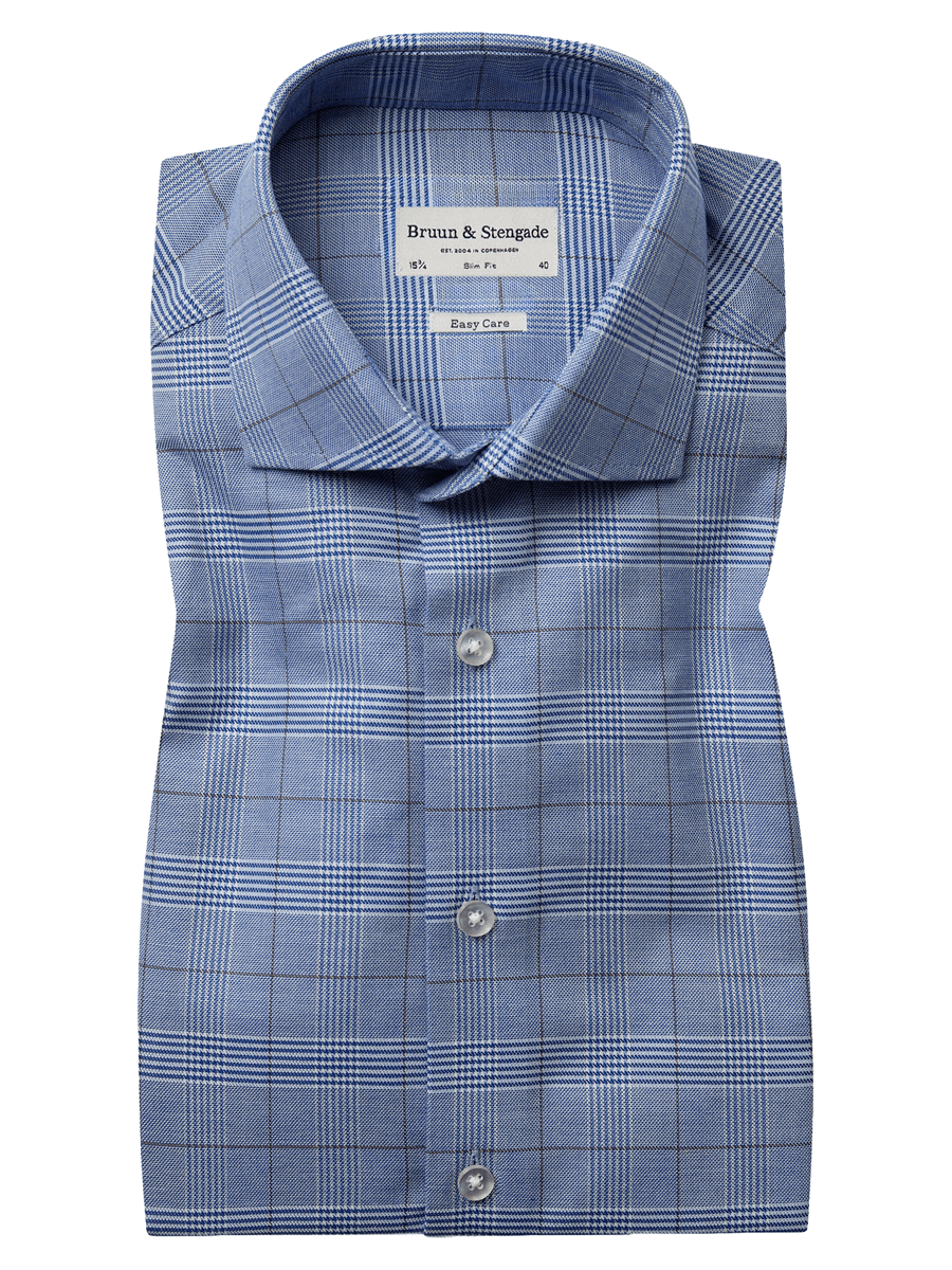 Bruun & Stengade Skjorter 2502-15019-blå_38 - Bygholm Menswear
